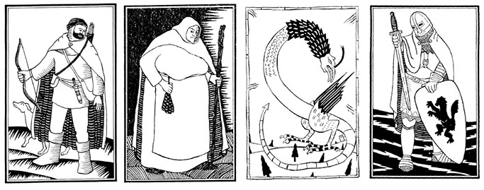 ilustraciones y dibujos en blanco y nergo para Aquelarre por Montse Fransoy